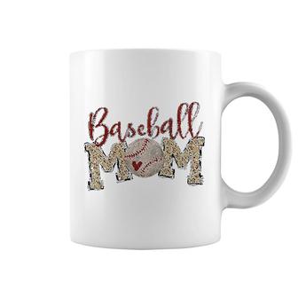 Baseball Mom Leopard Print Coffee Mug | Mazezy