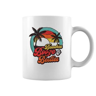 Beaches Booze Besties Summer Best Friend Girls Trip Coffee Mug | Mazezy CA