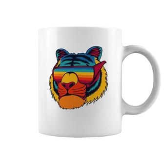 Bengal Cool Tiger Glasses Vintage Colorful Art Tiger Lovers Coffee Mug | Mazezy