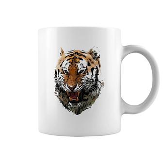 Bengal Tiger Growling For Tiger Lovers Coffee Mug | Mazezy