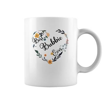 Best Bubbie Ever Heart Flower Blessed Grandma Mother's Day Coffee Mug | Mazezy