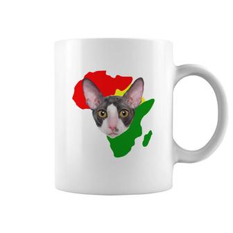 Black History Month African Map Cornish Rex Gift For Pet Lovers Proud Black Coffee Mug | Mazezy
