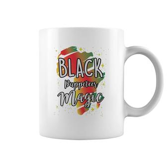 Black History Month Black Puppeteer Magic Proud African Job Title Coffee Mug | Mazezy