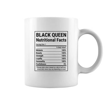 Black History Queen Nutritional Facts Coffee Mug | Mazezy