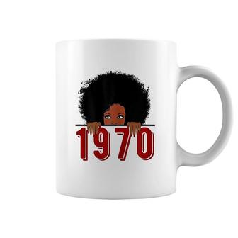 Black Queen Born In 1970 Coffee Mug
