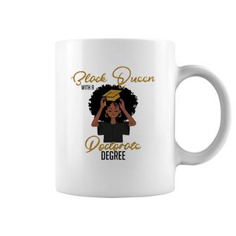 Black Queen With A Doctorate Degree Graduation Coffee Mug | Mazezy