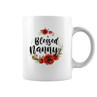 Blessed Nanny Floral Flower Mom Grandma Mother's Day Coffee Mug | Mazezy