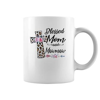 Blessed To Be Called Mom And Mawmaw Floral Mother's Day Coffee Mug | Mazezy