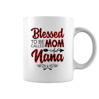 Blessed To Be Called Mom And Nana Floral Grandma Coffee Mug | Mazezy
