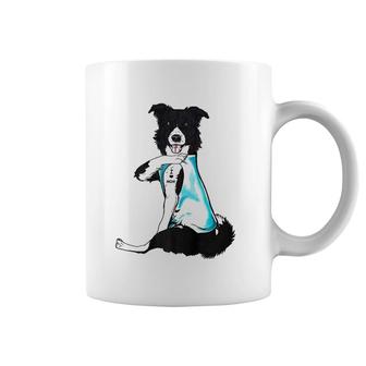 Border Collie Tattoos I Love Mom Sitting Gift Mother's Day Coffee Mug | Mazezy