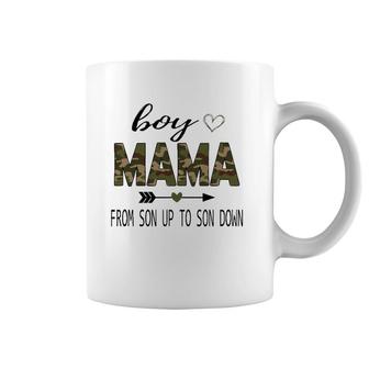 Boy Mama From Son Up To Son Down Camouflage Coffee Mug | Mazezy