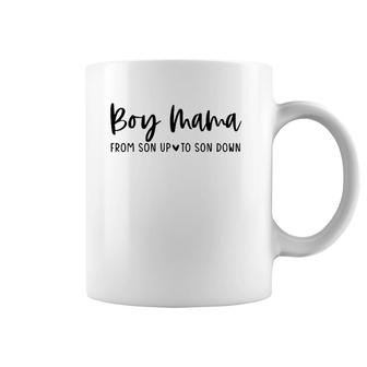 Boy Mama From Son Up To Son Down - Mom Mother Coffee Mug | Mazezy