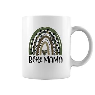 Boy Mom Rainbow Camo Leopard Funny Mom Mothers Day Gift Coffee Mug | Mazezy