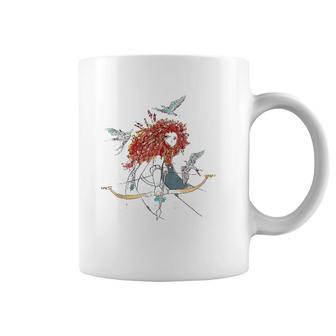 Brave Merida Portrait Sketch Coffee Mug | Mazezy