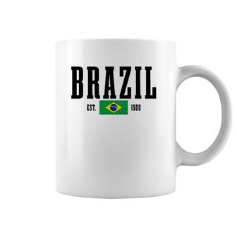 Brazil Est 1500 Brasil Brasilian Brazilian Flag Pride Pullover Coffee Mug | Mazezy