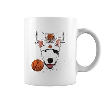 Bull Terrier Basketball Dog Lovers Basketball Player Coffee Mug | Mazezy
