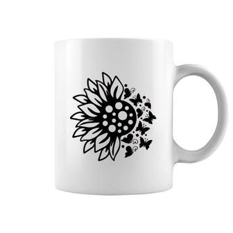 Butterfly Flower Coffee Mug | Mazezy