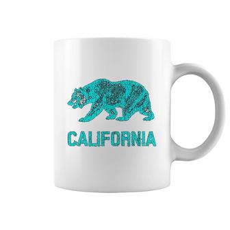 California Republic Flag Distressed Bear Coffee Mug | Mazezy DE