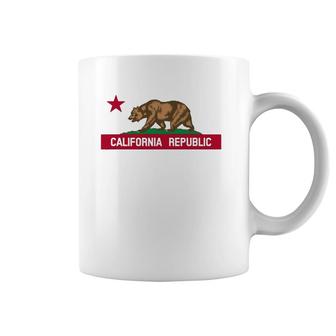 California Republic State Flag Cali Life I Love Ca Coffee Mug | Mazezy