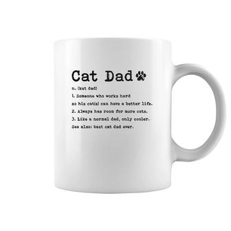 Cat Dad Definition Coffee Mug | Mazezy