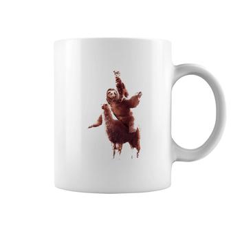 Cat Riding Sloth Llama Lover Coffee Mug | Mazezy DE
