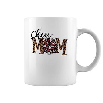 Cheer Mom Cheerleader Mother's Day Leopard Print Coffee Mug | Mazezy