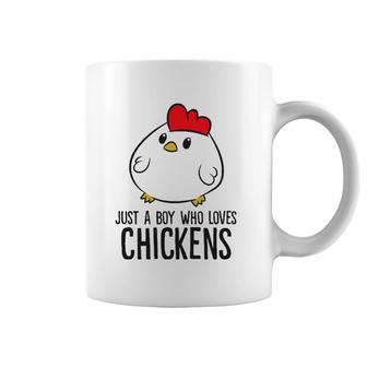 Chicken Boy Just A Boy Who Loves Chickens Coffee Mug | Mazezy