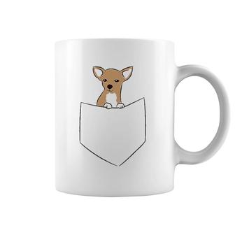 Chihuahua Dog In Pocket Funny Chihuahua In A Pocket Coffee Mug | Mazezy
