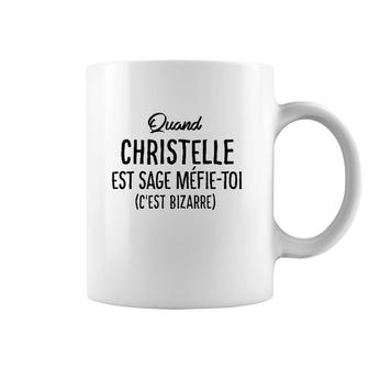 Christelle Personalized French Name Funny Gift Coffee Mug | Mazezy