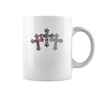 Christian Crosses Leopard Cross Jesus God Easter Risen Mom Coffee Mug | Mazezy