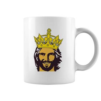 Christian Faith Jesus With King Crown Design Coffee Mug | Mazezy
