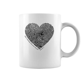 Christian Verse Jeremiah 1 5 Love Heart Fingerprint Coffee Mug | Mazezy