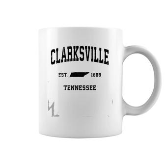 Clarksville Tennessee Tn Vintage Sports Design Black Print Pullover Coffee Mug | Mazezy