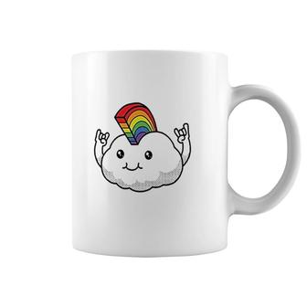 Cloud Rainbow Mohawk Gay Pride Coffee Mug | Mazezy