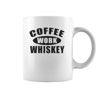 Coffee Work Whiskey Men's Coffee Mug | Mazezy