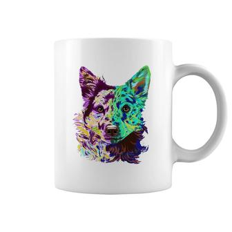 Colourful Splash Dog Mudi Coffee Mug | Mazezy