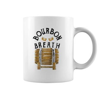 Cool Bourbon Breath Funny Glass Whiskey Lover Drinker Gift Raglan Baseball Tee Coffee Mug | Mazezy