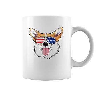 Corgi 4Th Of July American Sunglasses Dog Puppy Usa Dog Coffee Mug | Mazezy