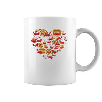 Crab Heart Lovers Seafood Fan For Men Women Kids Crabs Sea Coffee Mug | Mazezy