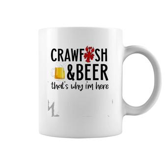 Crawfish And Beer Crawfish Boil Funny Cajun Lobster Party Coffee Mug | Mazezy CA
