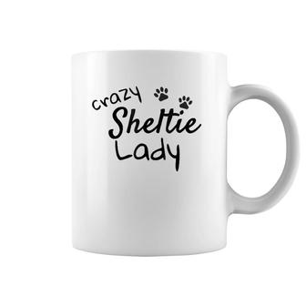 Crazy Sheltie Lady Sheltie Sheltie Mom Gift Coffee Mug | Mazezy