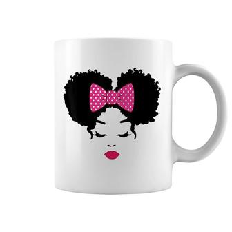 Curly Hair Kawaii Tie Bow Coffee Mug | Mazezy