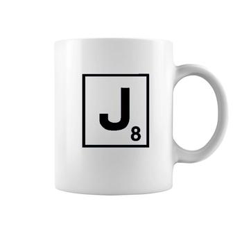 Custom Graphic J Scrabble Initial Monogram Letter J Cotton Coffee Mug - Thegiftio UK