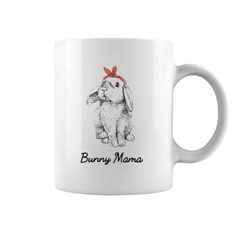 Cute Bunny Mama Lop Eared Rabbit Wearing Bandana Coffee Mug | Mazezy