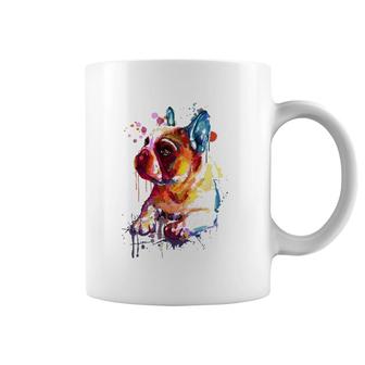 Cute French Bulldog, Watercolor Dog Breed Design Coffee Mug | Mazezy DE
