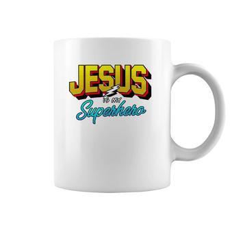 Cute Powerful Christian I Jesus Is My Superhero Coffee Mug | Mazezy DE