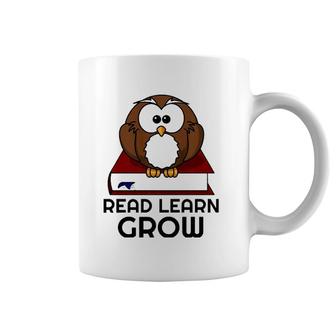Cute Read Learn Grow Wise Owl English Teacher Design Coffee Mug | Mazezy