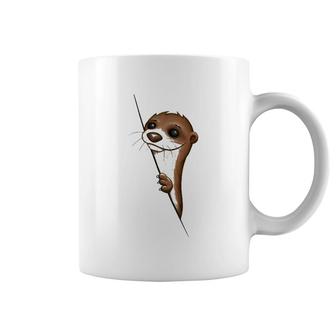 Cute Sea Otter Illustration Otter Fan Art Coffee Mug | Mazezy