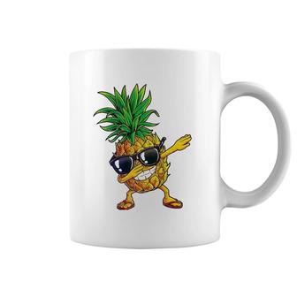 Dabbing Pineapple Sunglasses Aloha Beaches Hawaii Hawaiian Premium Coffee Mug | Mazezy