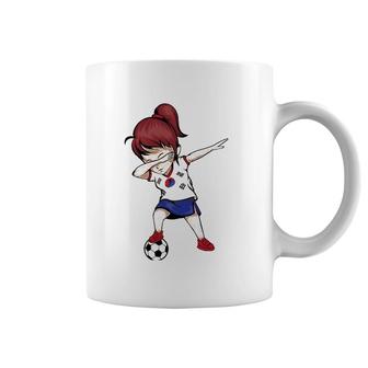 Dabbing Soccer Girl South Korea Jersey Korean Football Coffee Mug | Mazezy